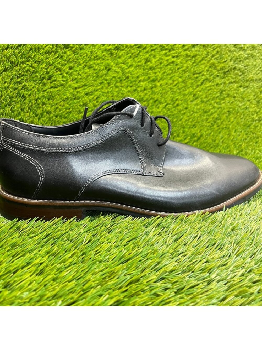 Nunn Bush Westwood Mens Size 11.5 Black Classic Plain Toe Oxford Dress Shoes